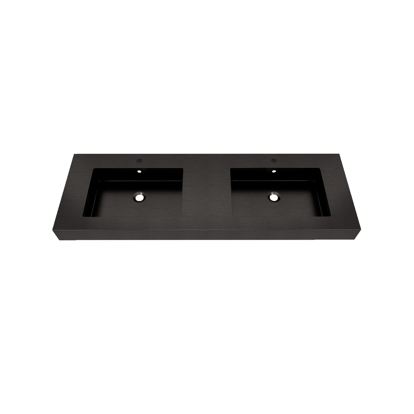 Max 60" Black Stainless Steel Double Sink - Bathroom Vanity Sink | Better Vanity Premium Bathroom Vanity & Storage USA