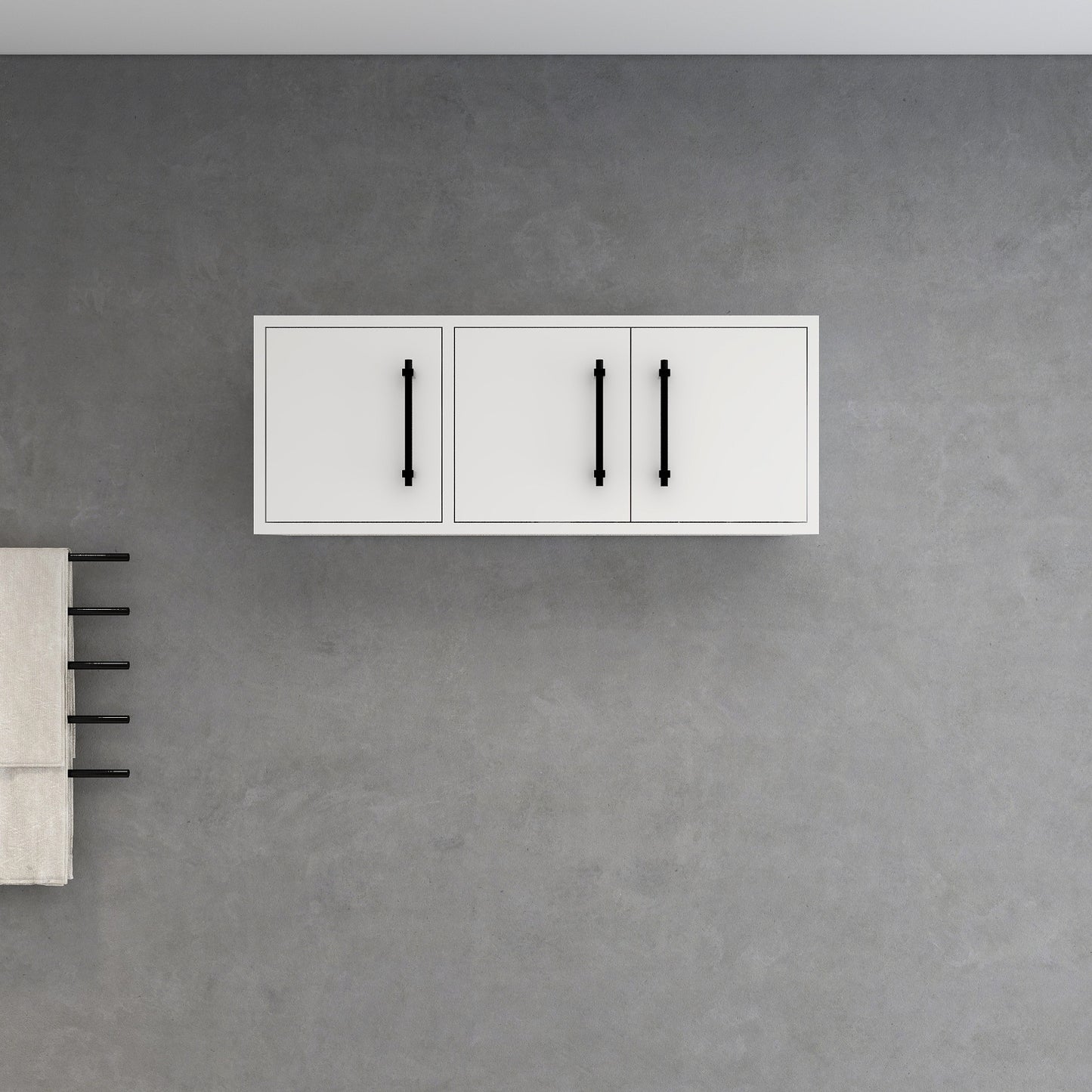 Victoria 36" Solid Wood Overhead Bathroom Vanity Linen Cabinet in Gloss White by Better Vanity