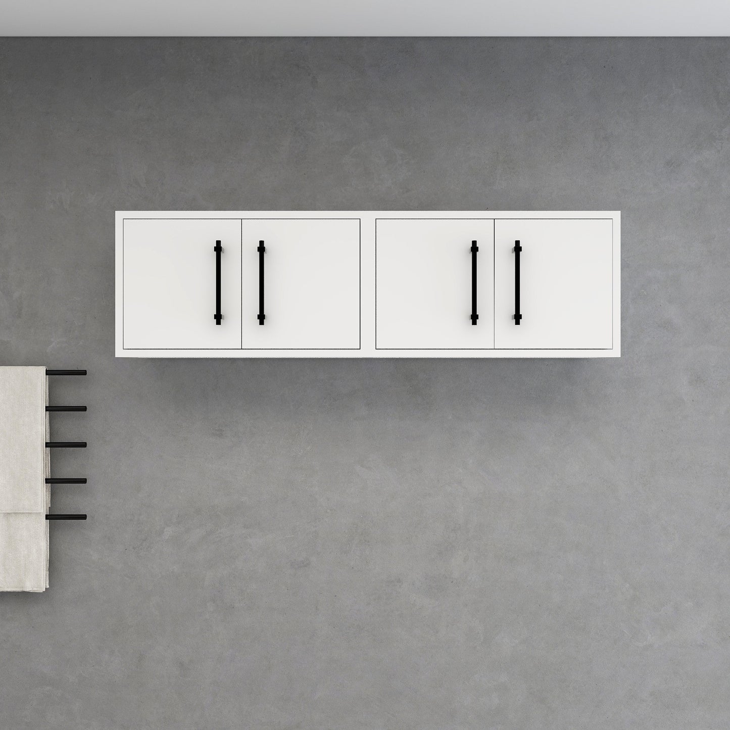 Victoria 48" Solid Wood Overhead Bathroom Vanity Linen Cabinet in Gloss White by Better Vanity