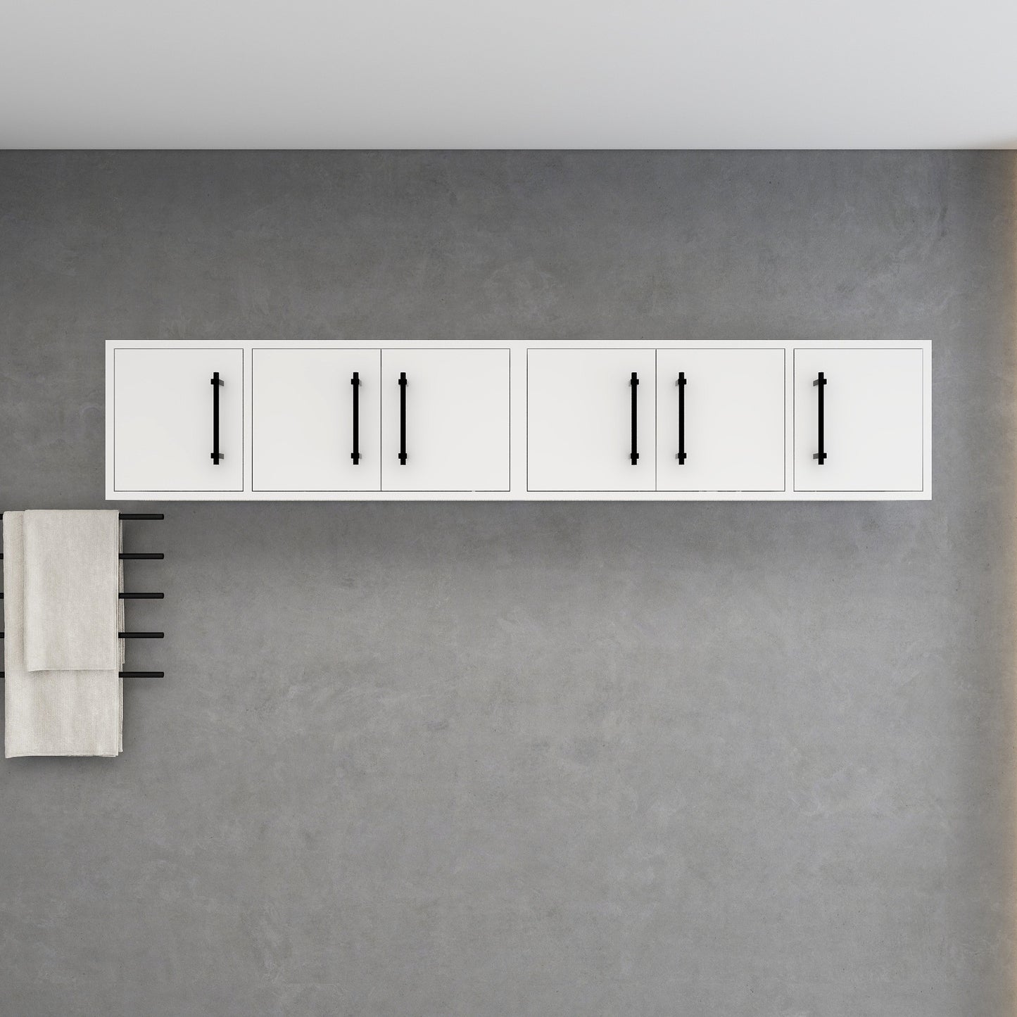 Victoria 72" Solid Wood Overhead Bathroom Vanity Linen Cabinet in Gloss White by Better Vanity