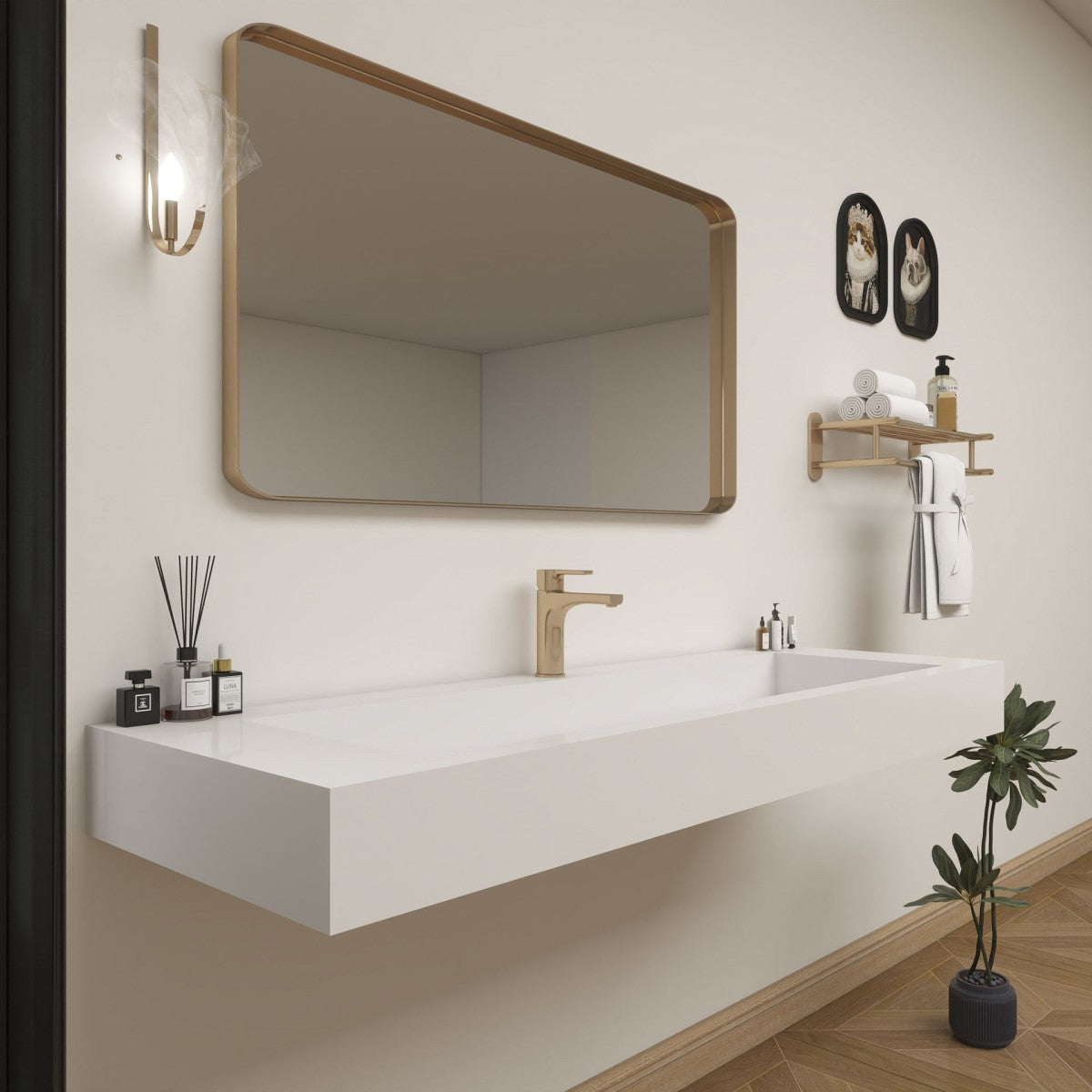 Bethany 60" Reinforced FLX Acrylic Single Sink Countertop