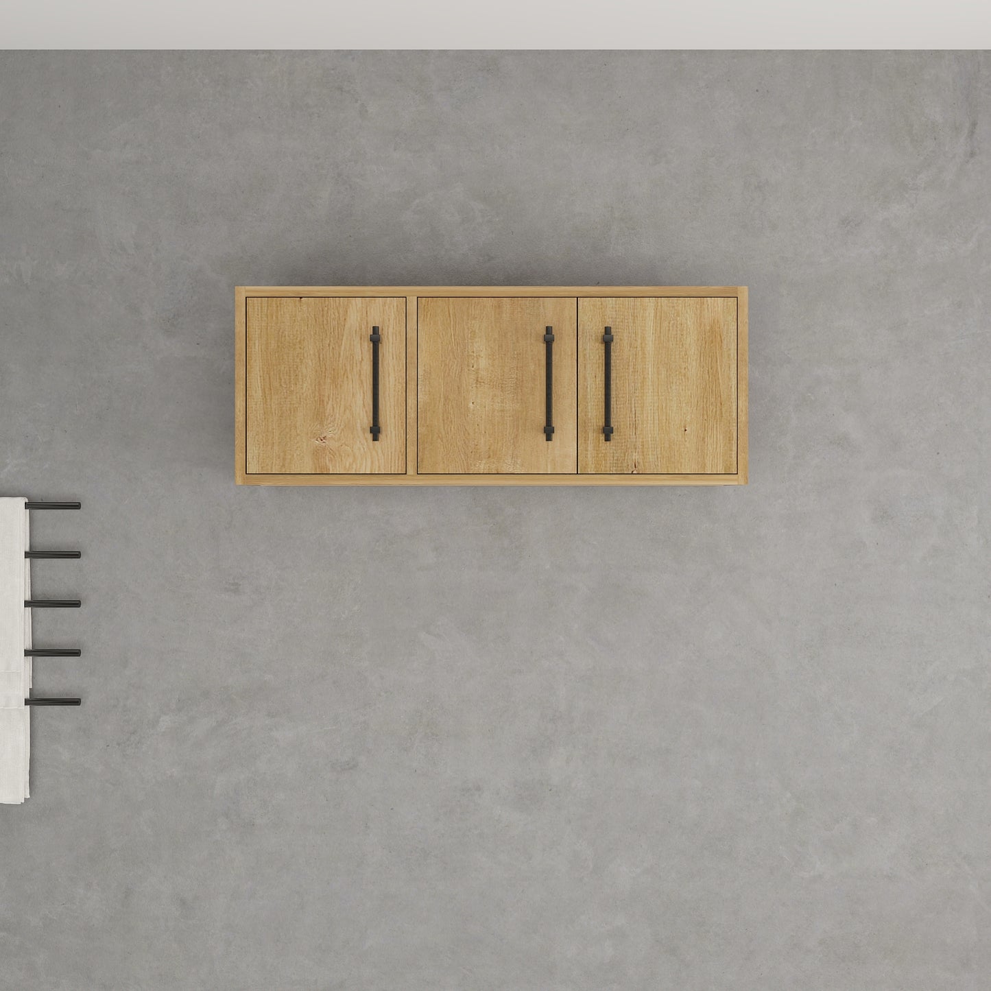 Victoria 36" Solid Wood Overhead Bathroom Vanity Linen Cabinet in Oak by Better Vanity
