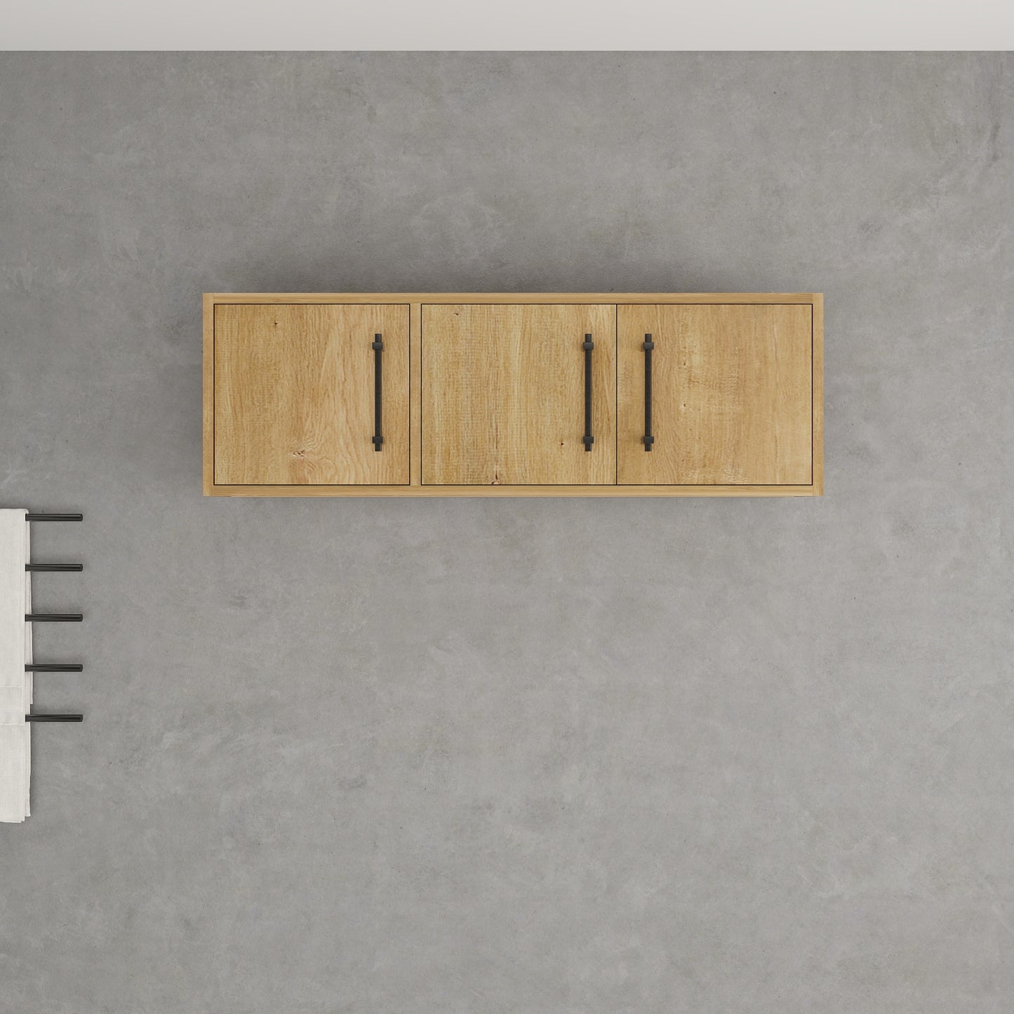 Victoria 42" Solid Wood Overhead Bathroom Vanity Linen Cabinet in Oak by Better Vanity