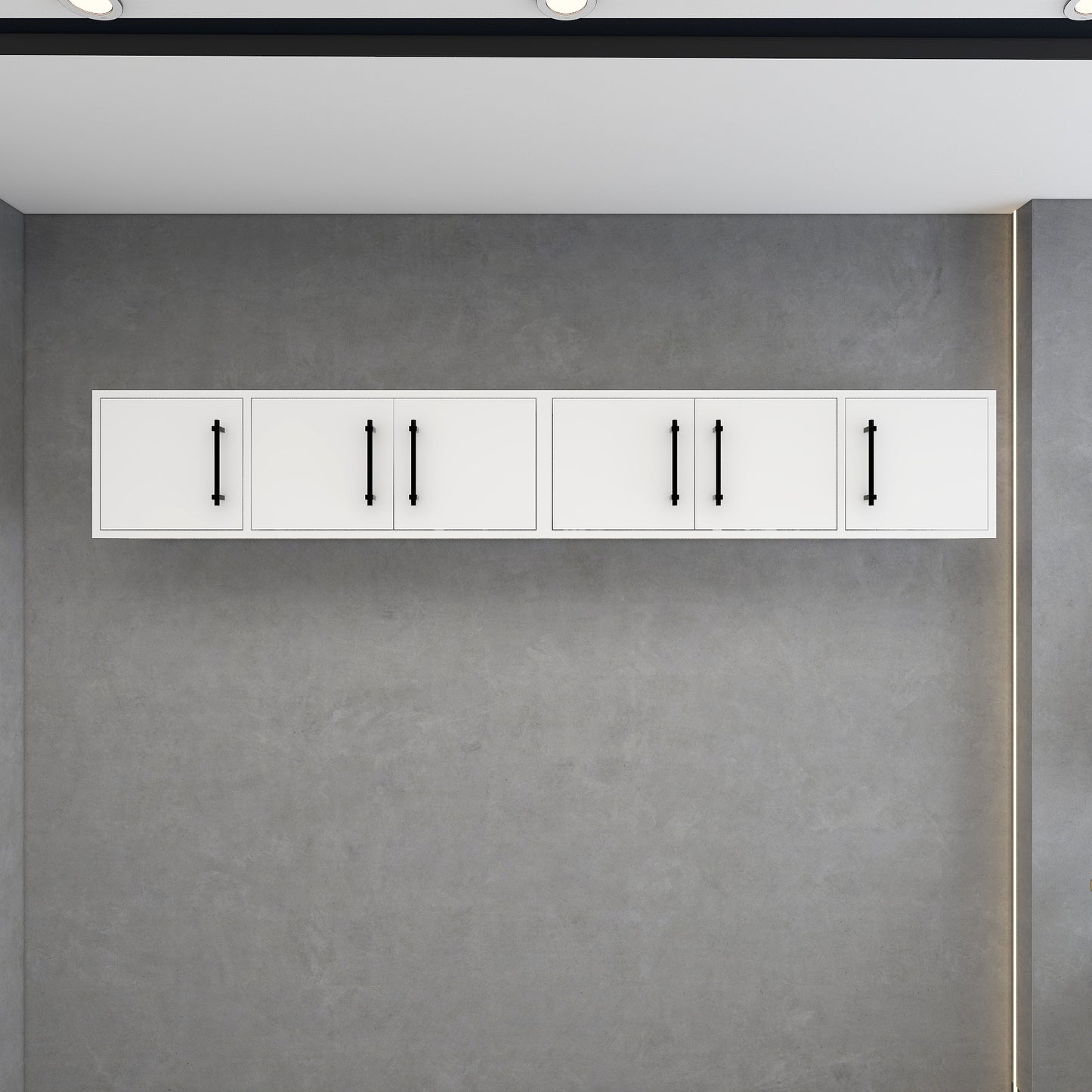Victoria 84" Solid Wood Overhead Bathroom Vanity Linen Cabinet in Gloss White by Better Vanity