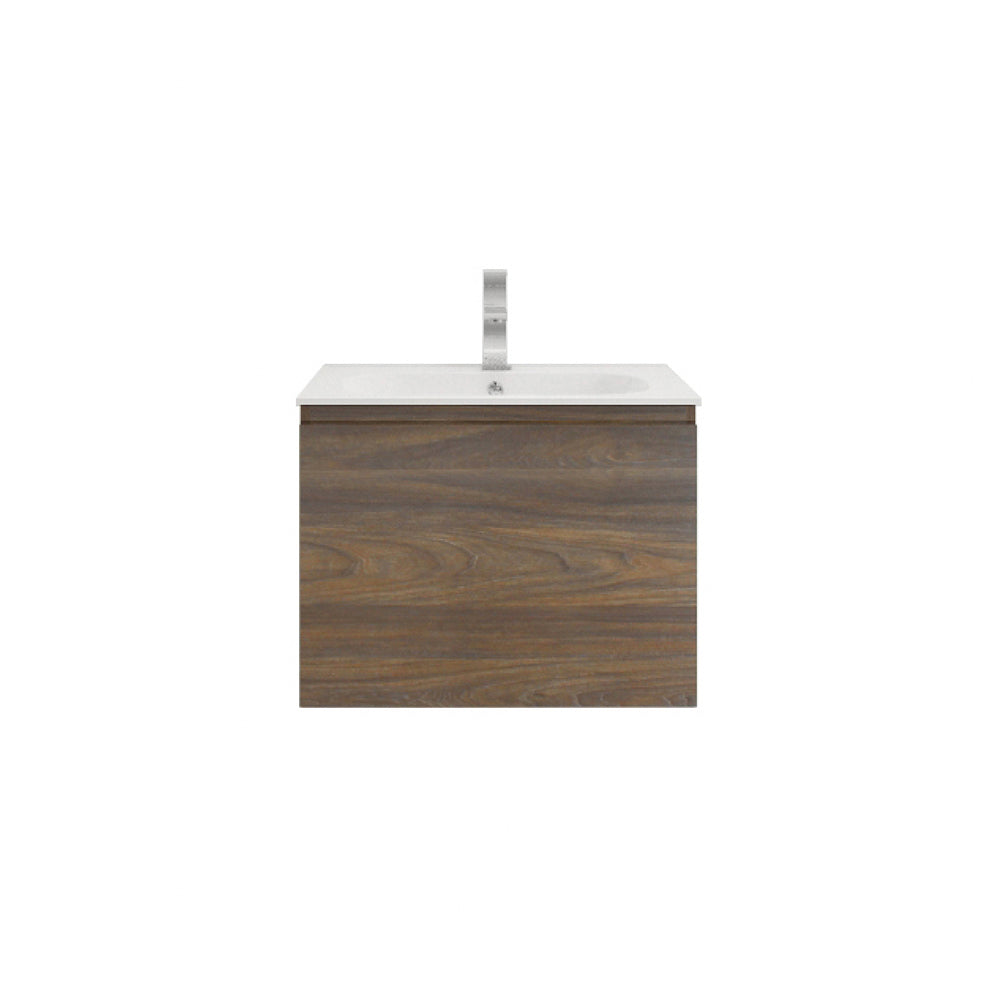 Aipo 24" Rosewood Wall Mounted Vanity with Reinforced Acrylic Sink