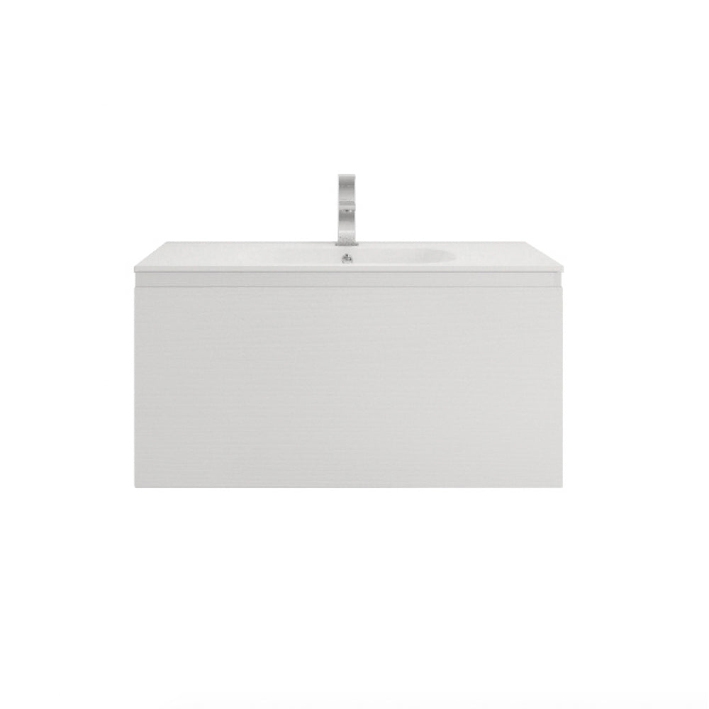 Aipo 36" Matte White Wall Mounted Vanity with Reinforced Acrylic Sink