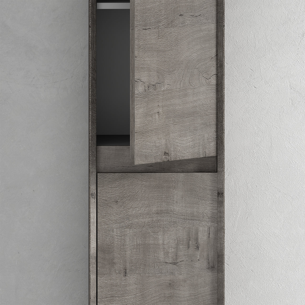 Kingdee 14" Smoke Oak Linen Side Cabinet