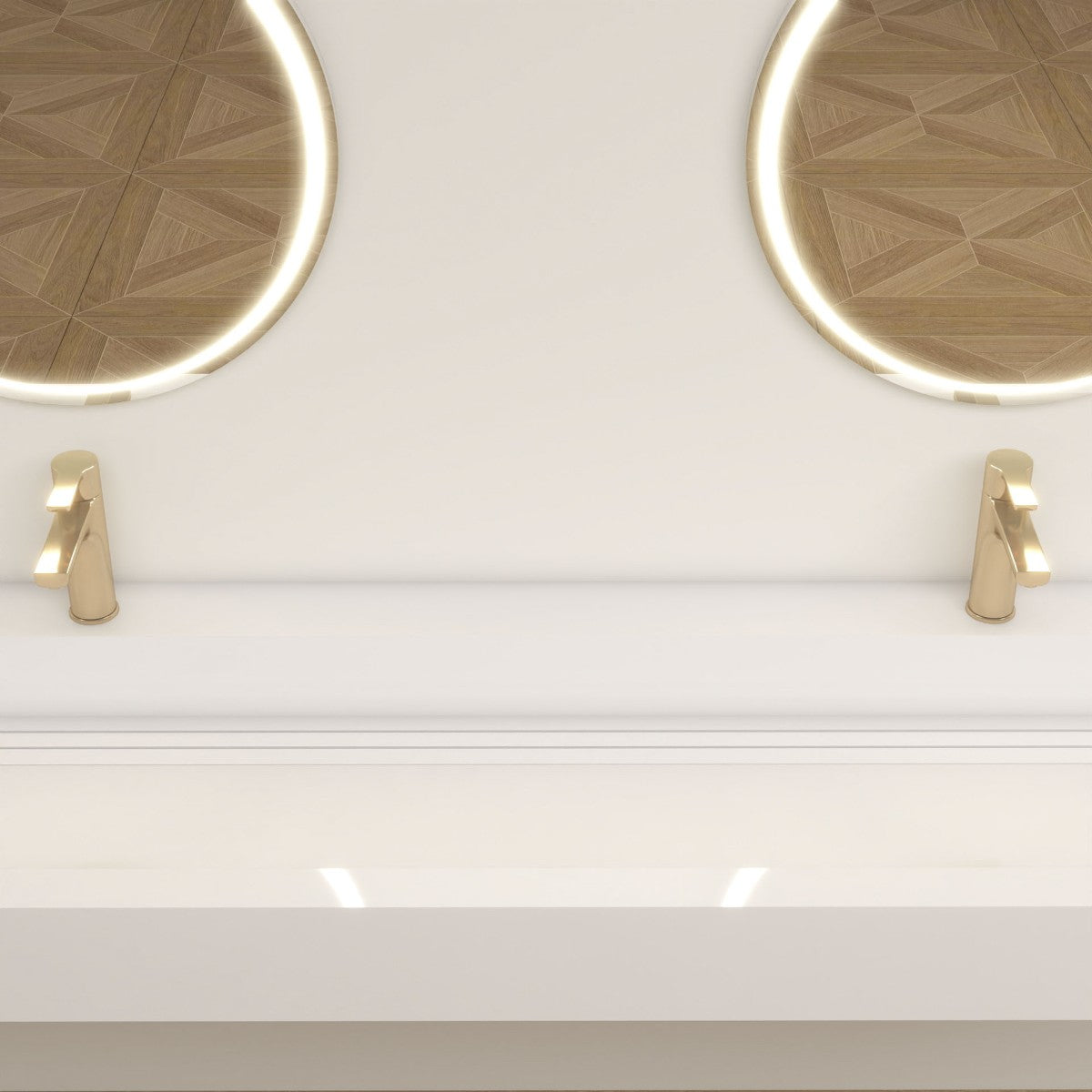 Bethany 72" Reinforced FLX Acrylic Double Sink Countertop