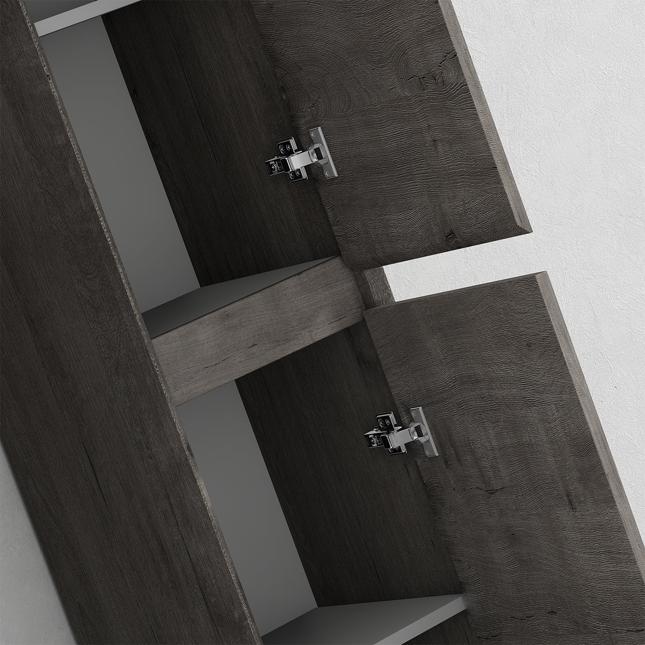 Kingdee 14" Smoke Oak Linen Side Cabinet