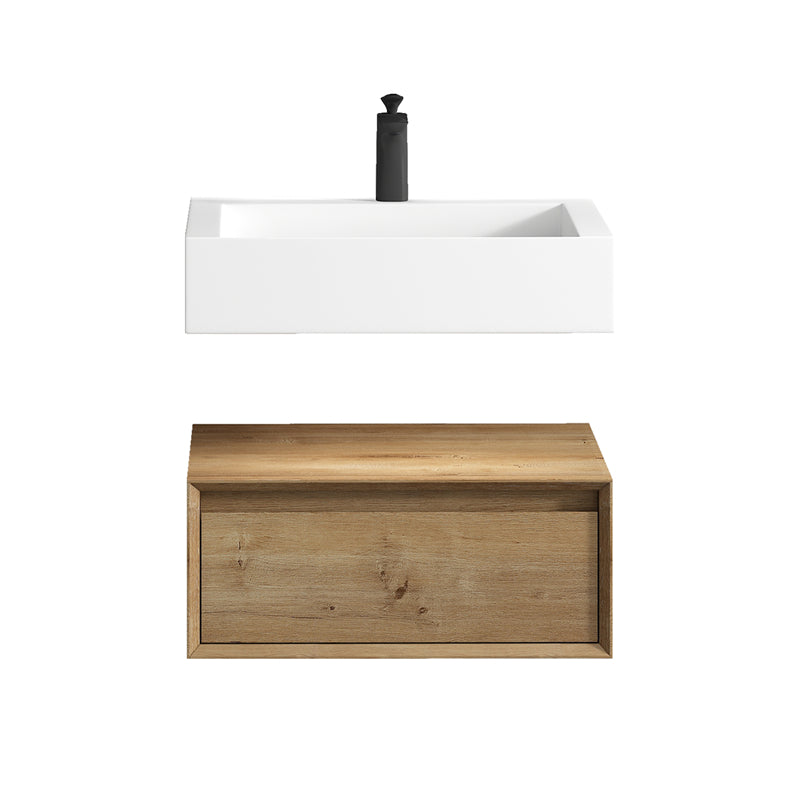 Alysa 24'' floating vanity in White Oak with Reinforced Acrylic Sink