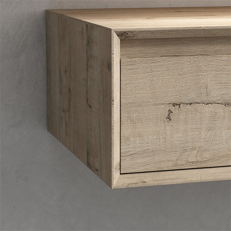Alysa 24'' floating vanity In light Oak with Reinforced Acrylic Sink