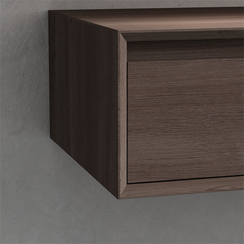 Alysa 42'' floating vanity in Red Oak with Reinforced Acrylic Sink