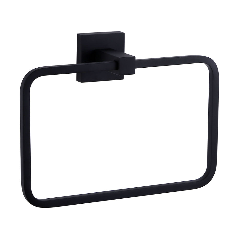 Brooke Matte Black Towel Ring