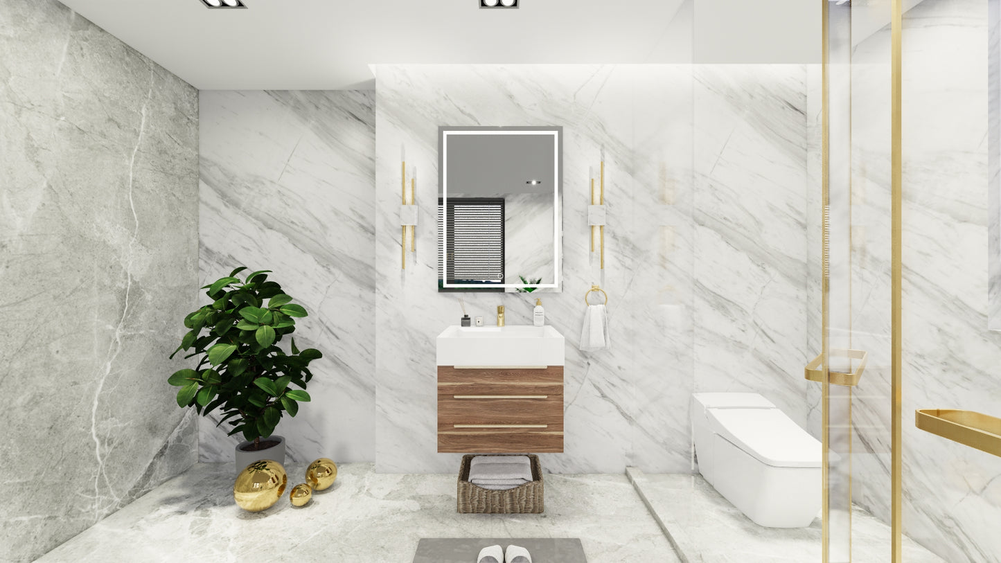 Bethany 24" Floating Vanity in White Oak