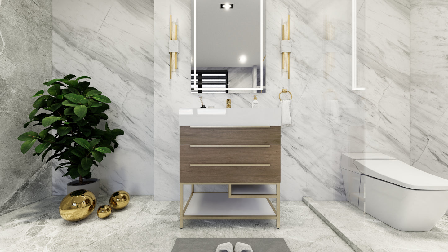Bethany 30" Freestanding Vanity in Light Oak