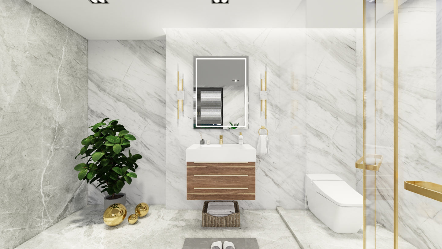 Bethany 30" Floating Vanity in White Oak