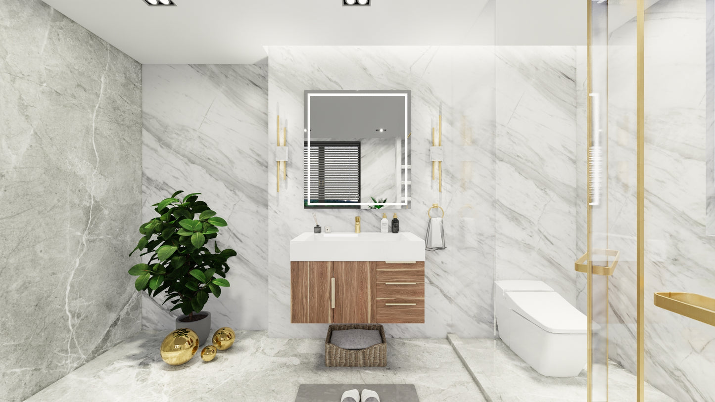 Bethany 36" Floating Vanity in White Oak