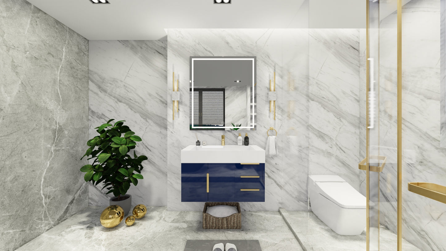 Bethany 36" Floating Vanity in Night Blue
