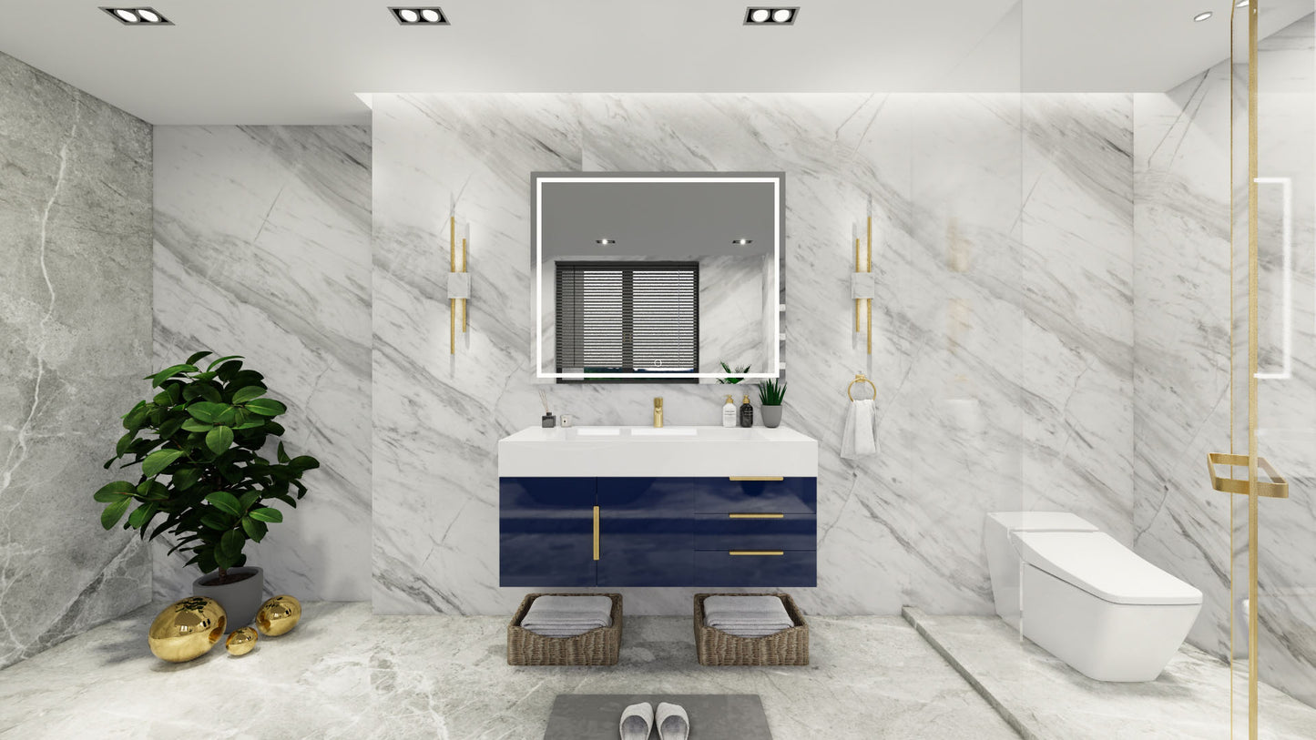 Bethany 48" Floating Vanity in Night Blue