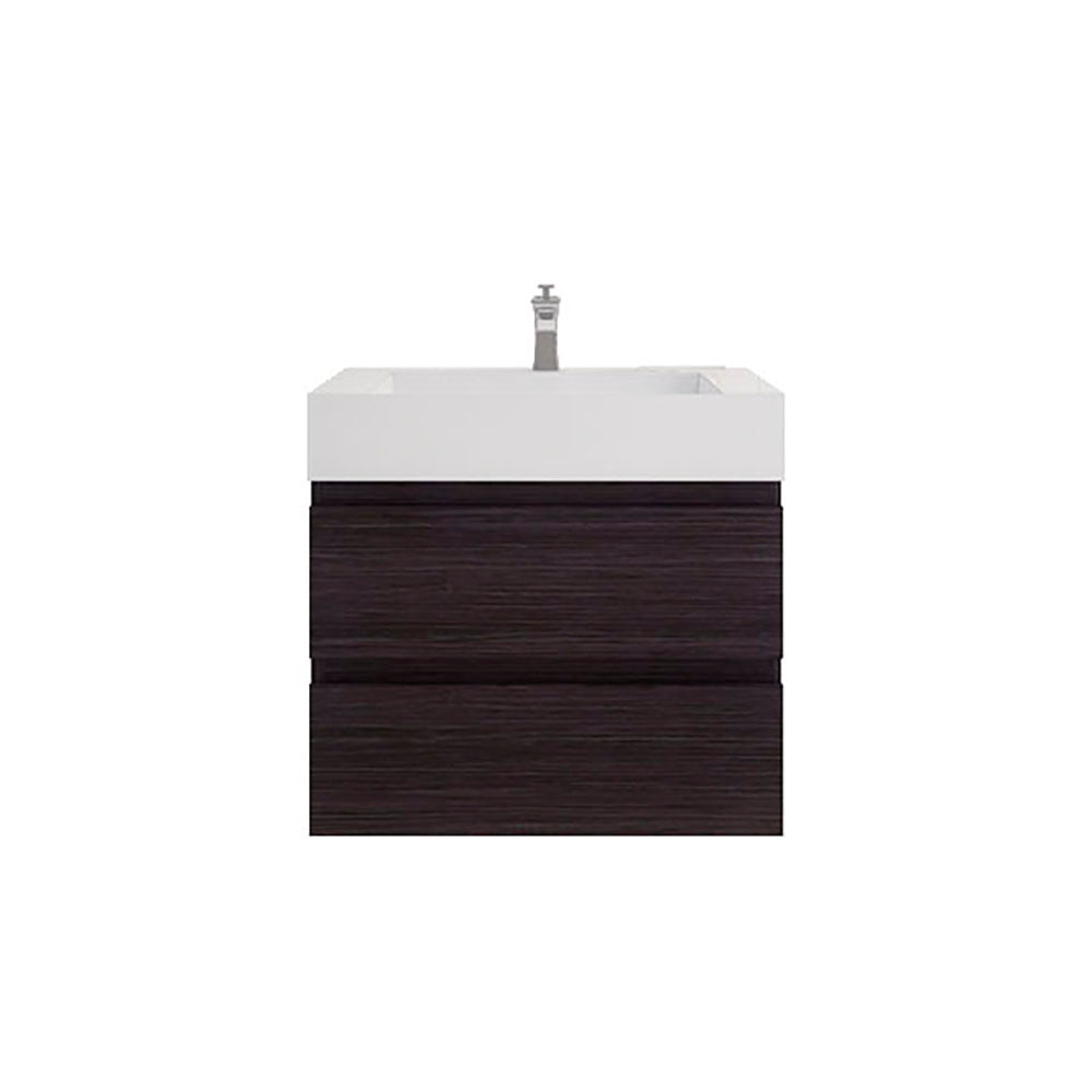 Monterey 30" Dark Gray Oak Wall Mounted Vanity with Reinforced Acrylic Sink
