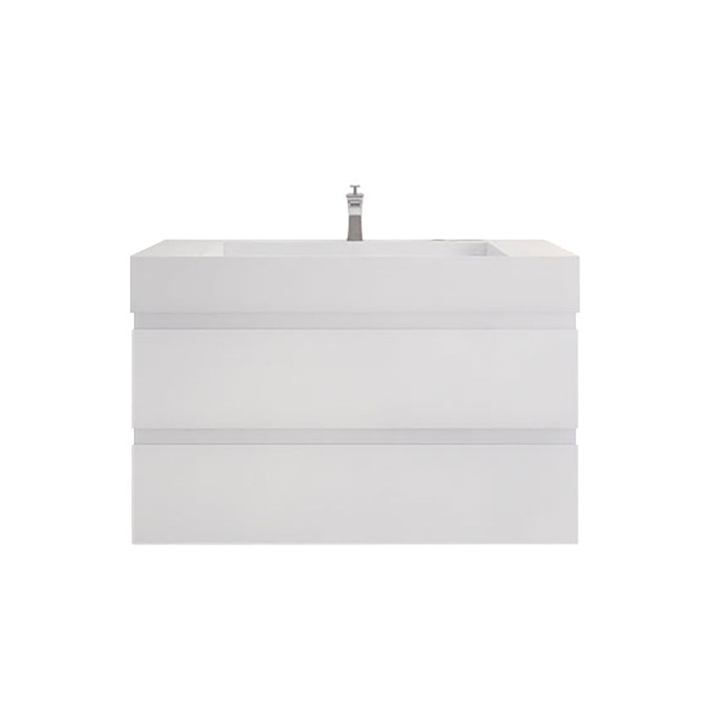Monterey 42" Glossy White Wall Mounted Vanity with Reinforced Acrylic Sink