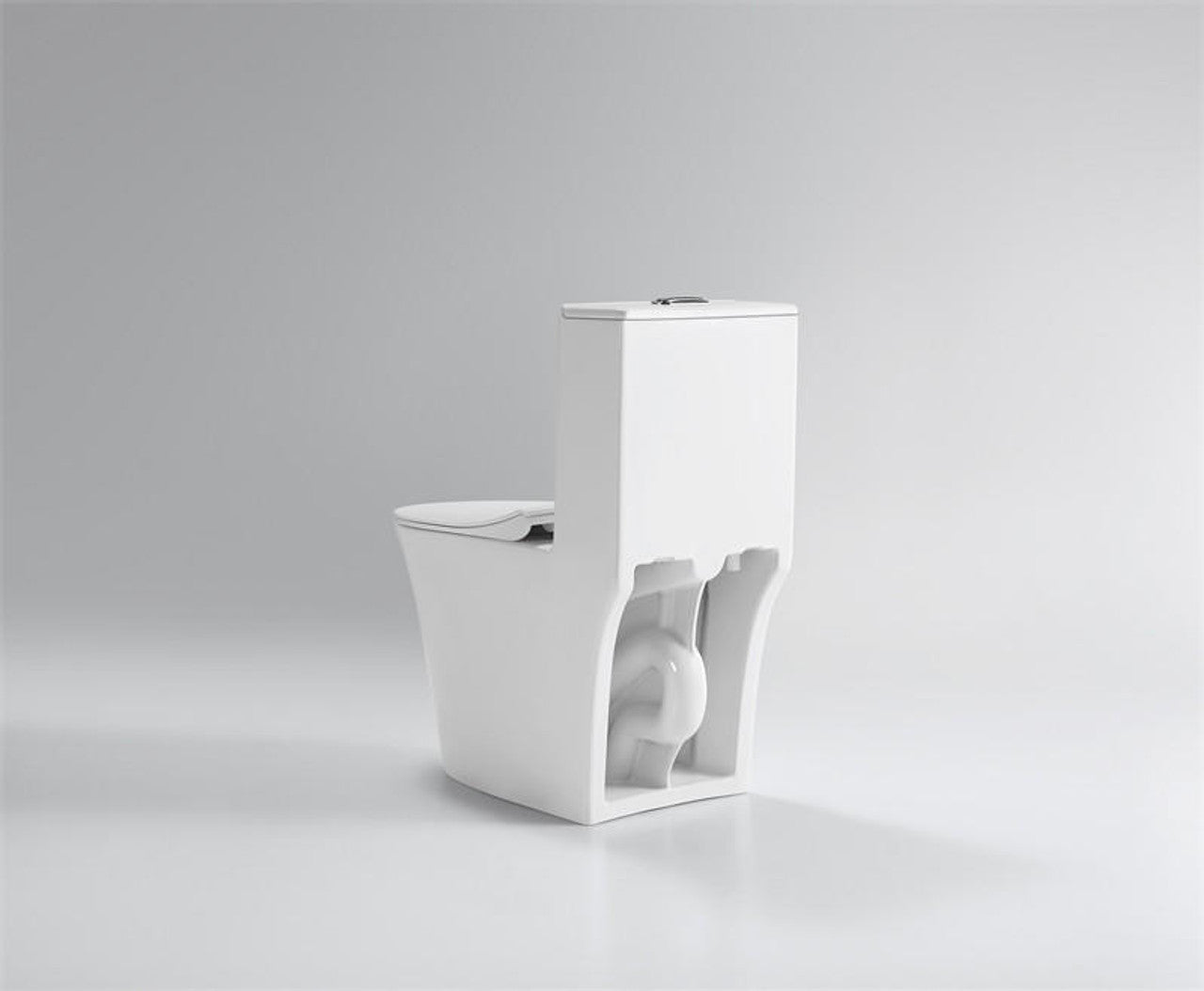 Beno Elongated Toilet Dual Flush - Side Rear View