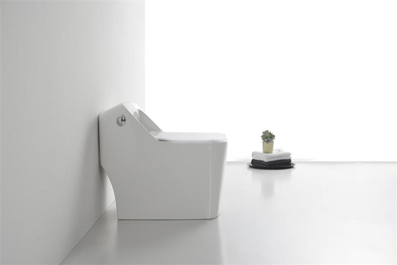 Beno Series Square Toilet Single Flush Side View