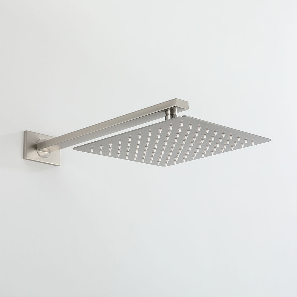 Amelia Brushed Nickel Shower Set w/ 10" Square Rain Shower, Handheld, and Tub Filler
