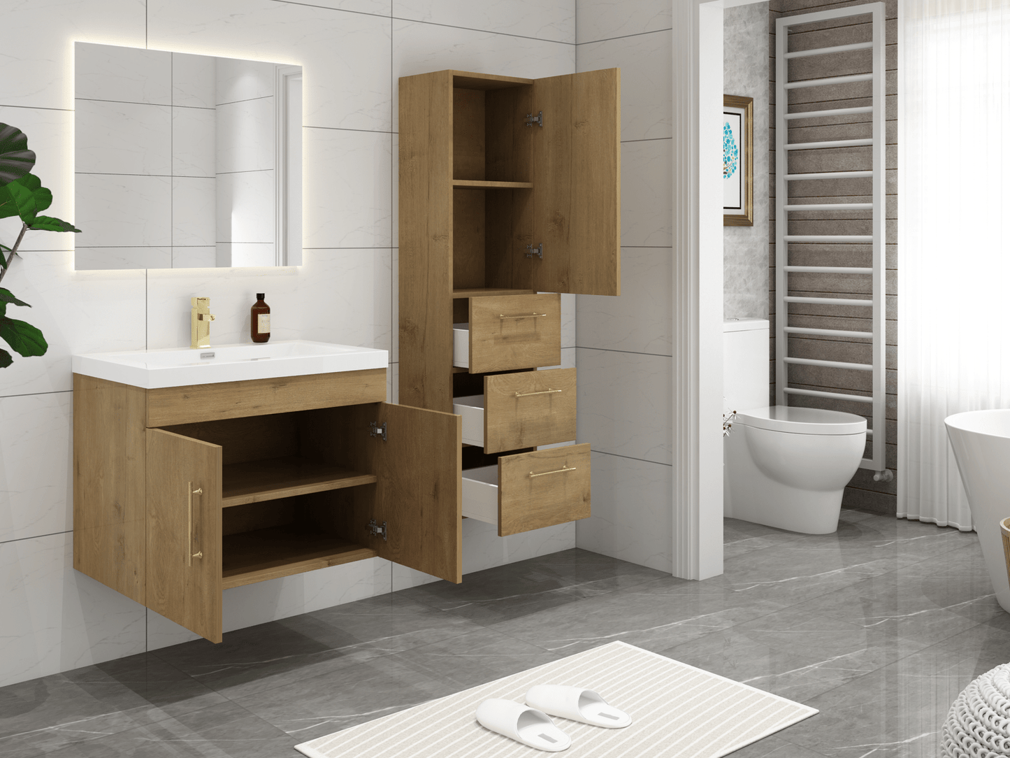 Elsa Side Cabinet in Oak V1