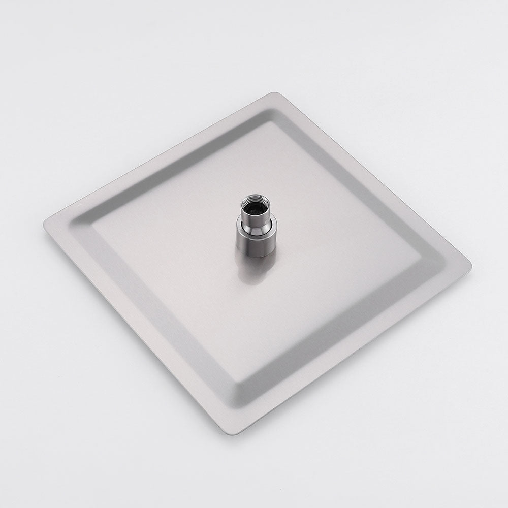 Amelia Brushed Nickel Shower Set w/ 10" Square Rain Shower, Handheld, and Tub Filler