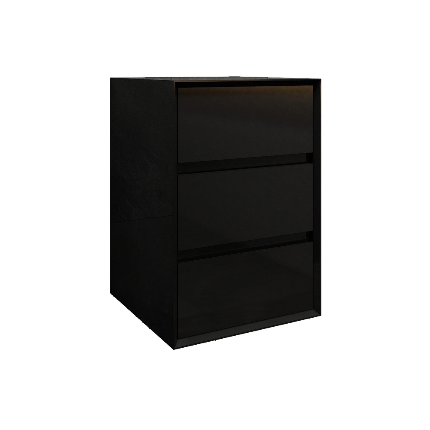Max 20" Gloss Black Side Cabinet - Medicine Cabinet for Bathroom Vanity - Better Vanity