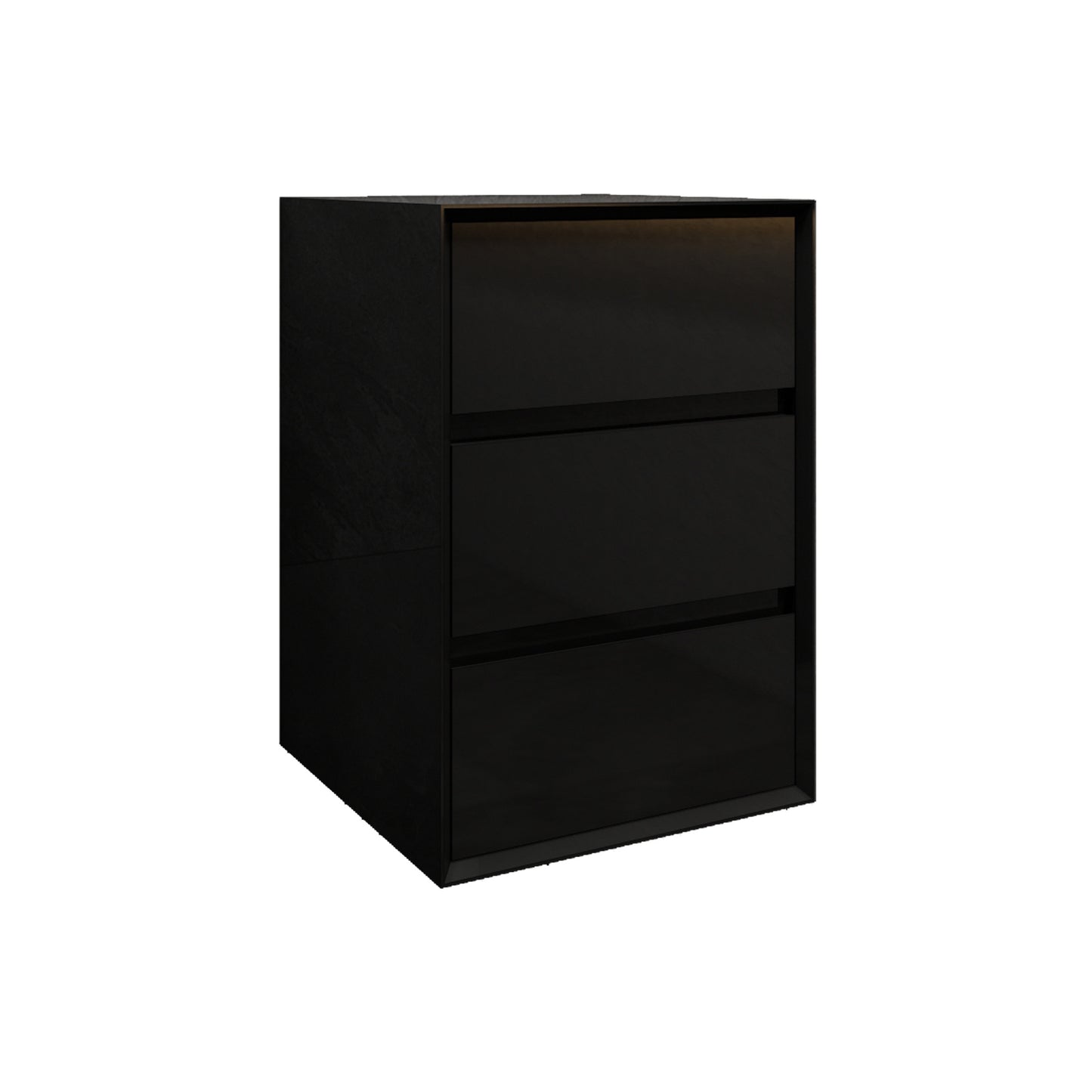 Max 20" Gloss Black Side Cabinet - Bathroom Side Cabinets Better Vanity