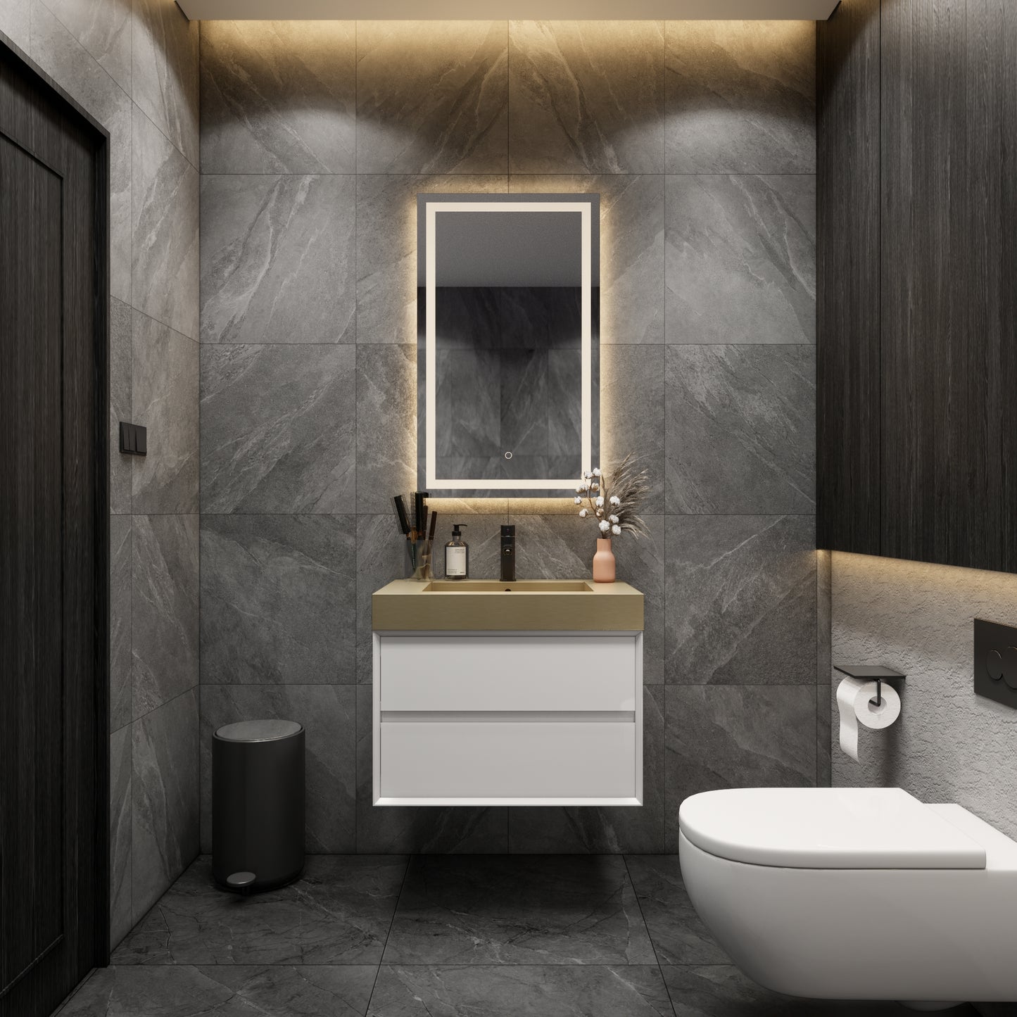 Max Stainless Steel Sink in Gold 30" Inches | Bathroom Vanity Stainless Steel Sink