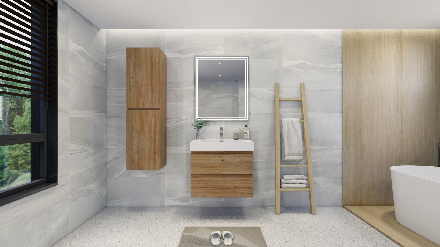 Monterey 16'' Wall-Mounted Side cabinet in Natural Oak