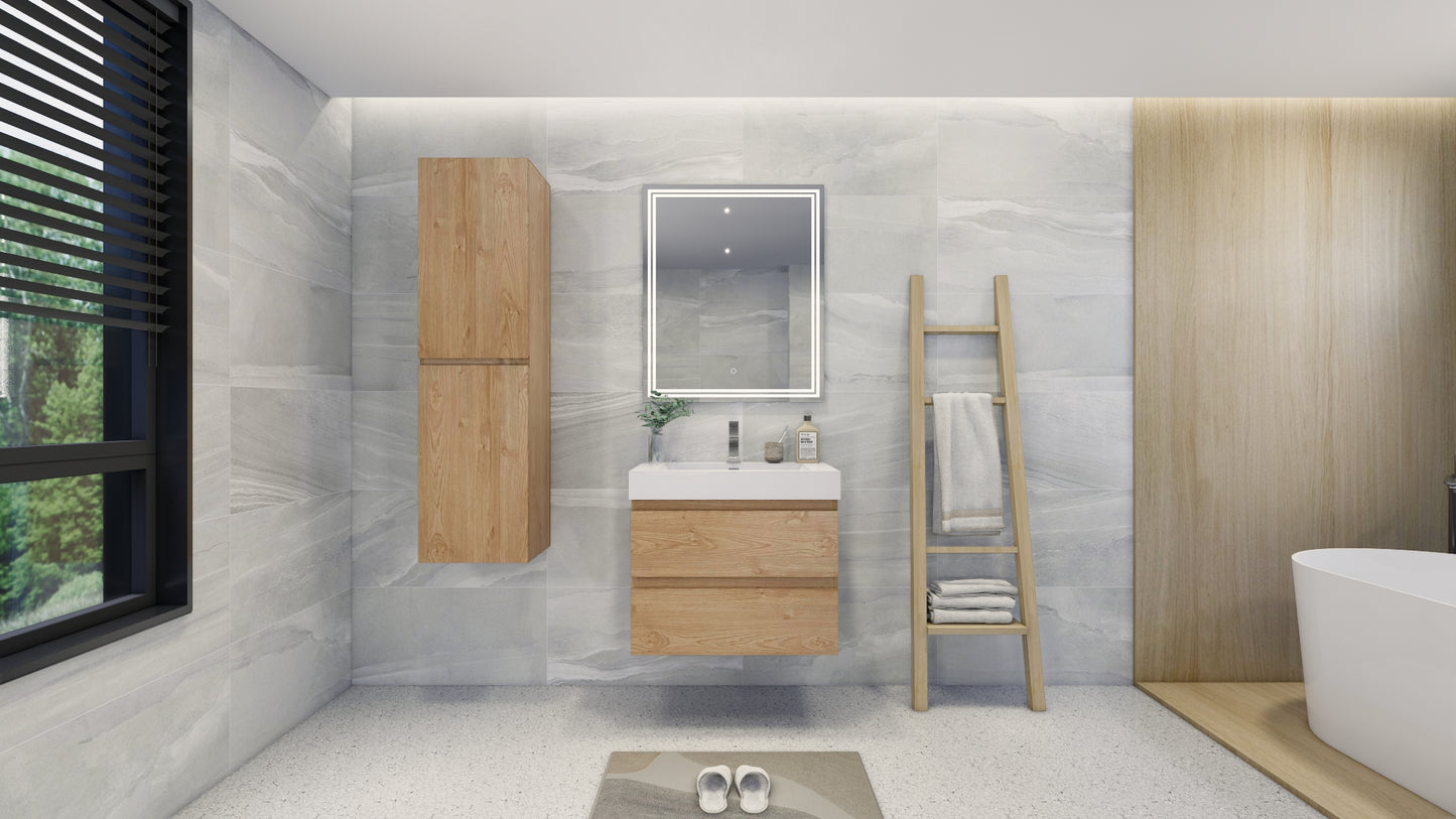 Monterey 16'' Wall-Mounted Side cabinet in New England Oak