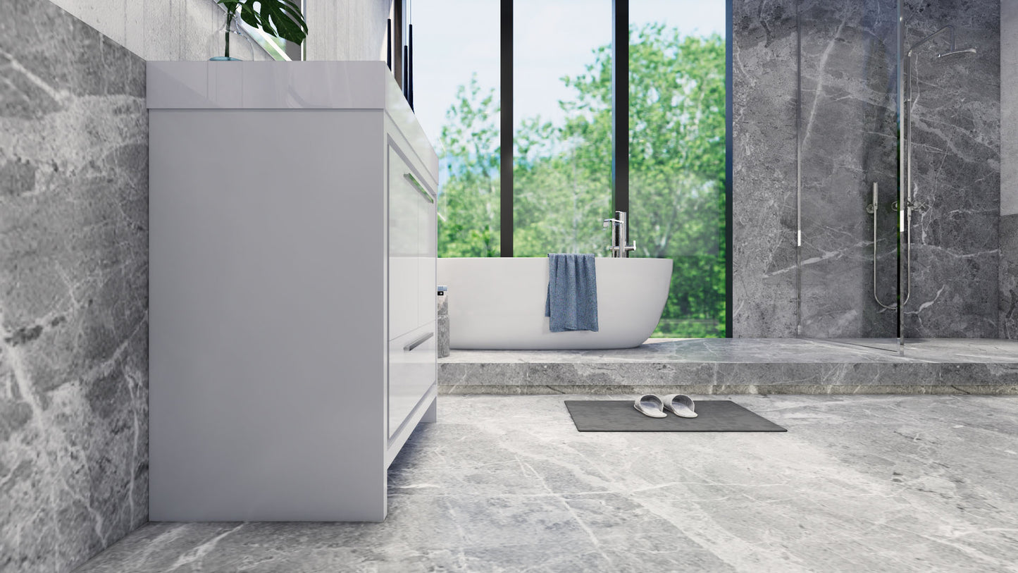 Azure 36" High Gloss White Freestanding Vanity with Reinforced Acrylic Sink