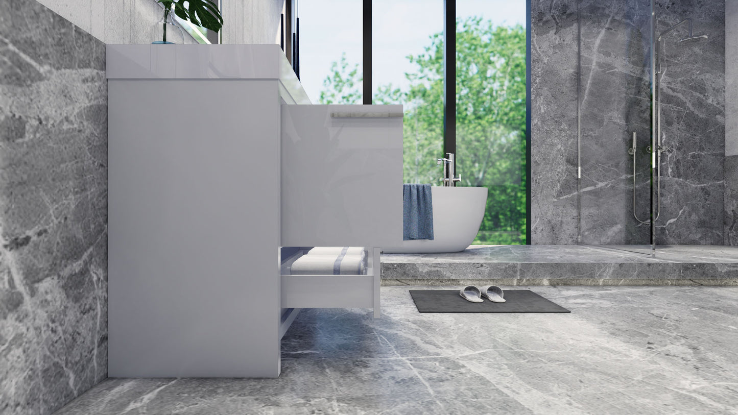 Azure 36" High Gloss White Freestanding Vanity with Reinforced Acrylic Sink