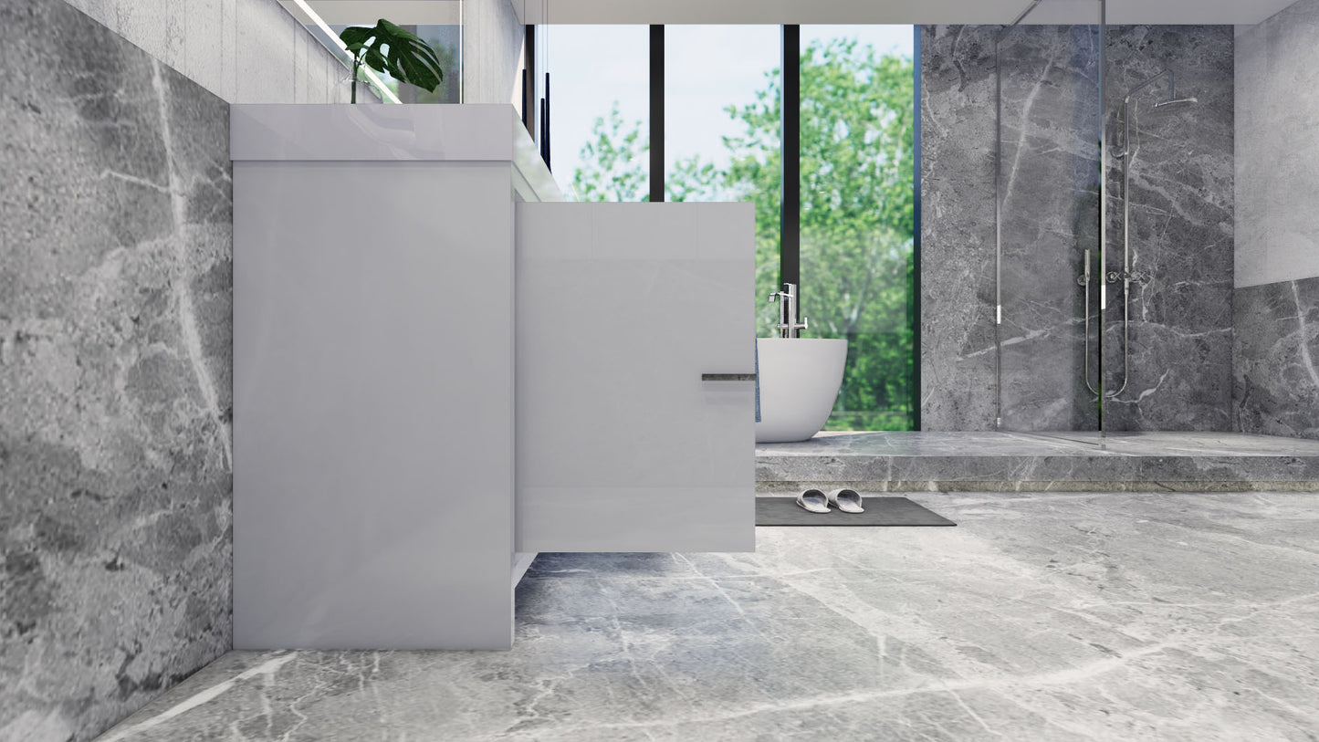 Azure 60" High Gloss White Freestanding Vanity with Reinforced Acrylic Sink