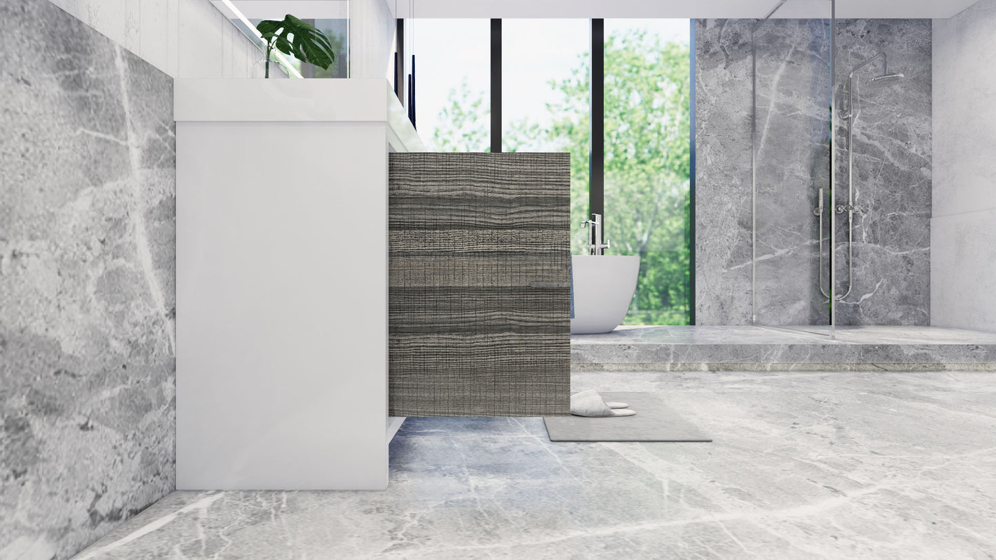 Azure 60" High Gloss Ash Gray Freestanding Vanity with Reinforced Acrylic Sink