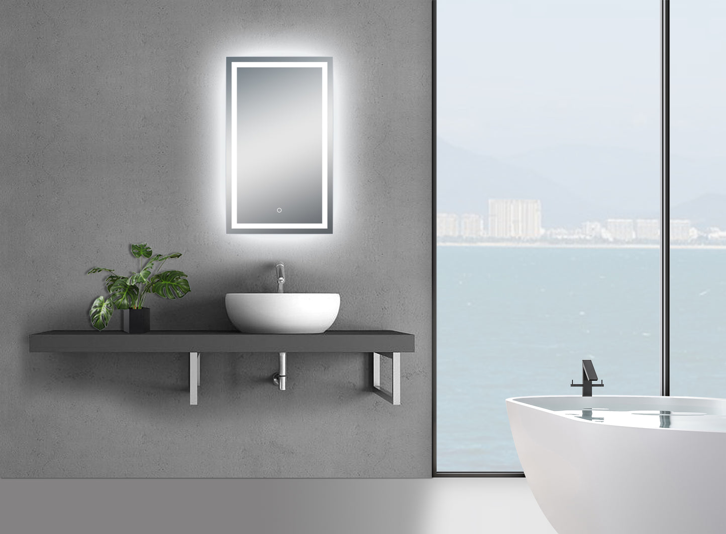 Twinkle 24'' Modern & Contemporary Lighted Bathroom / Vanity Mirror