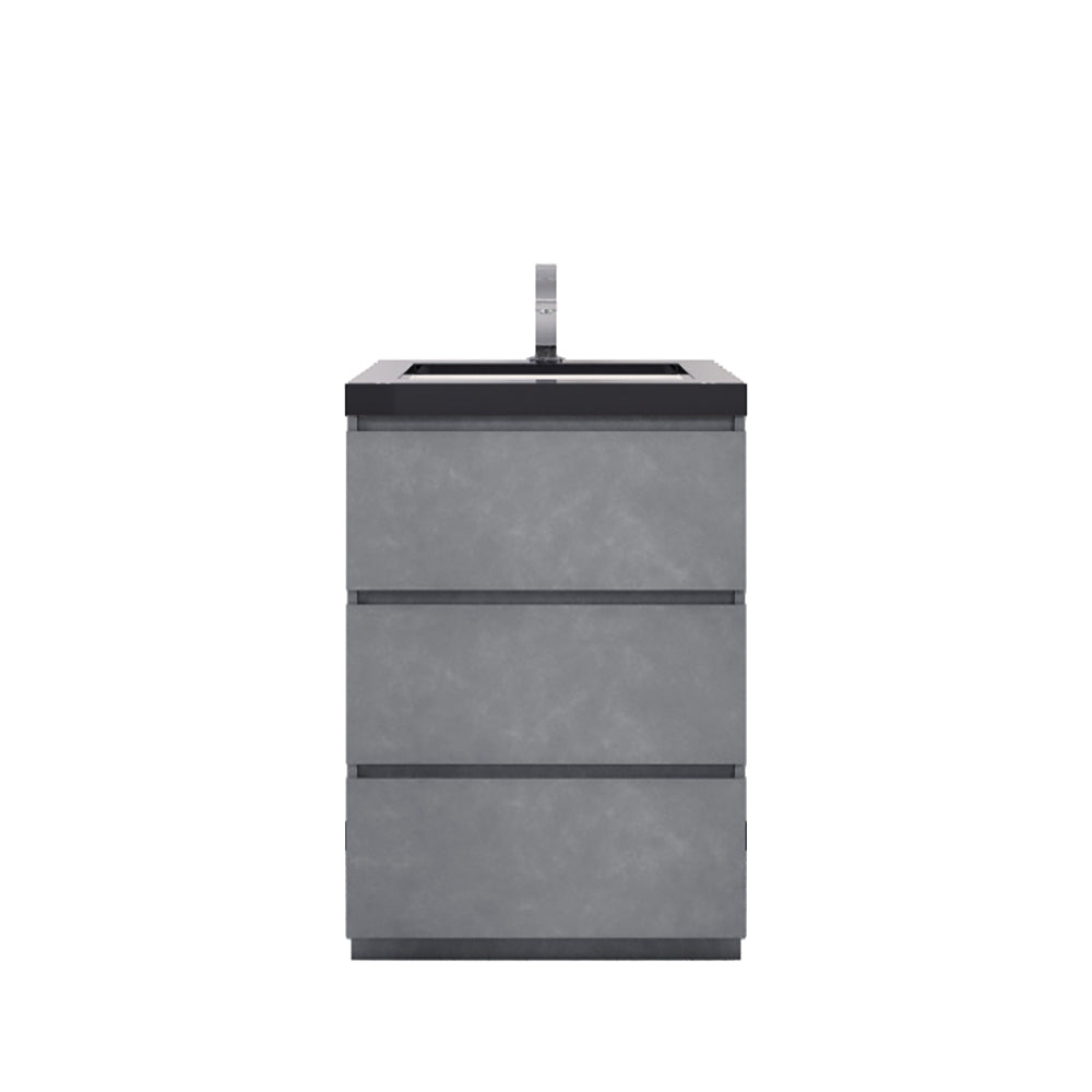 Stanley 24" Cement Gray Freestanding Vanity with Reinforced Acrylic Sink
