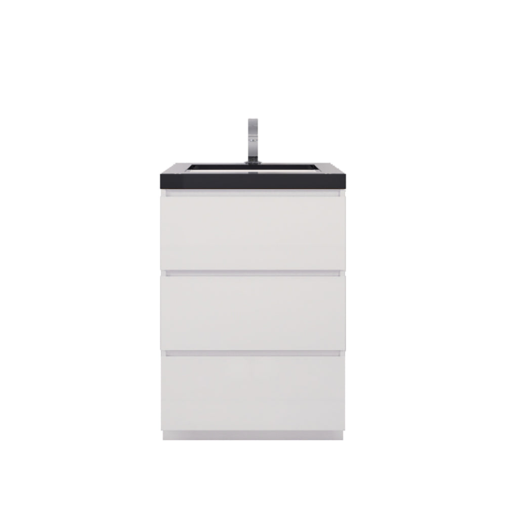 Stanley 24" High Gloss White Freestanding Vanity with Reinforced Acrylic Sink