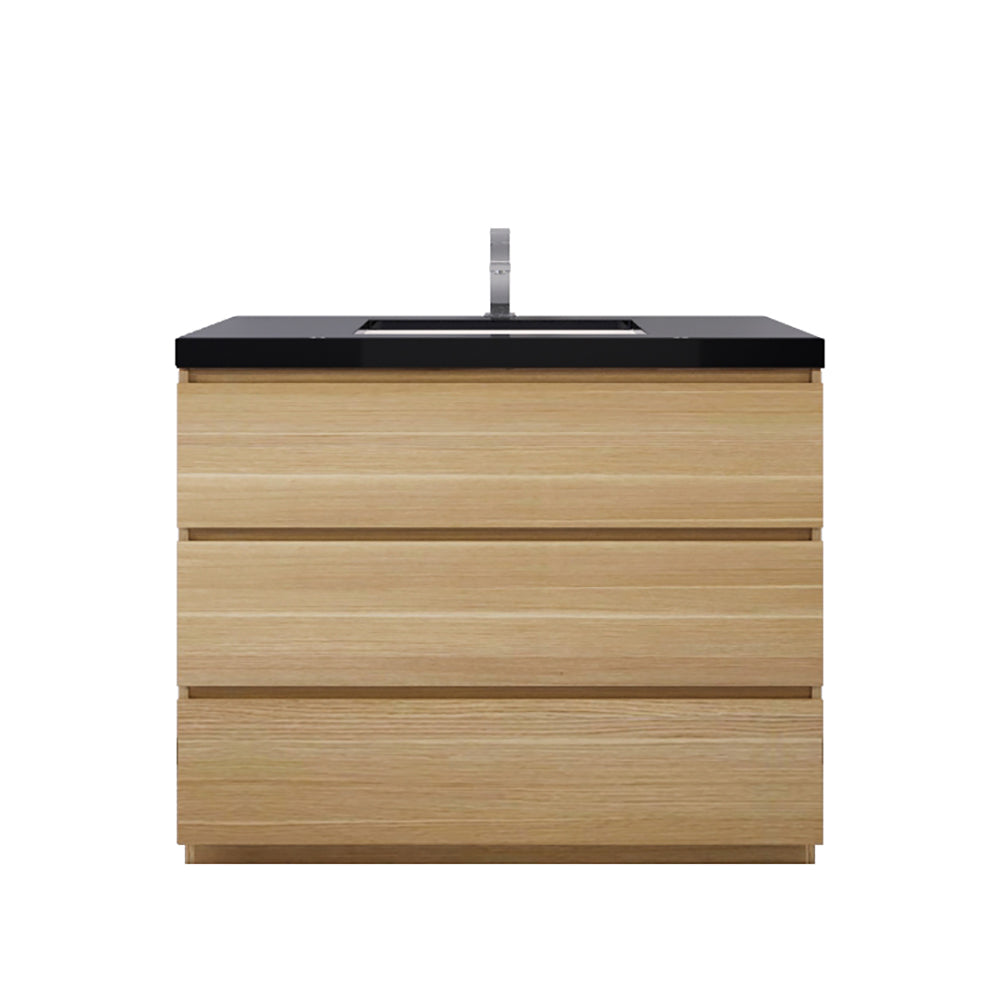 Stanley 42" White Oak Freestanding Vanity with Reinforced Acrylic Sink