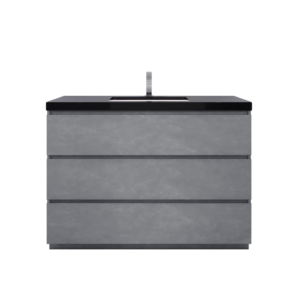 Stanley 48" Cement Gray Freestanding Vanity with Reinforced Acrylic Sink