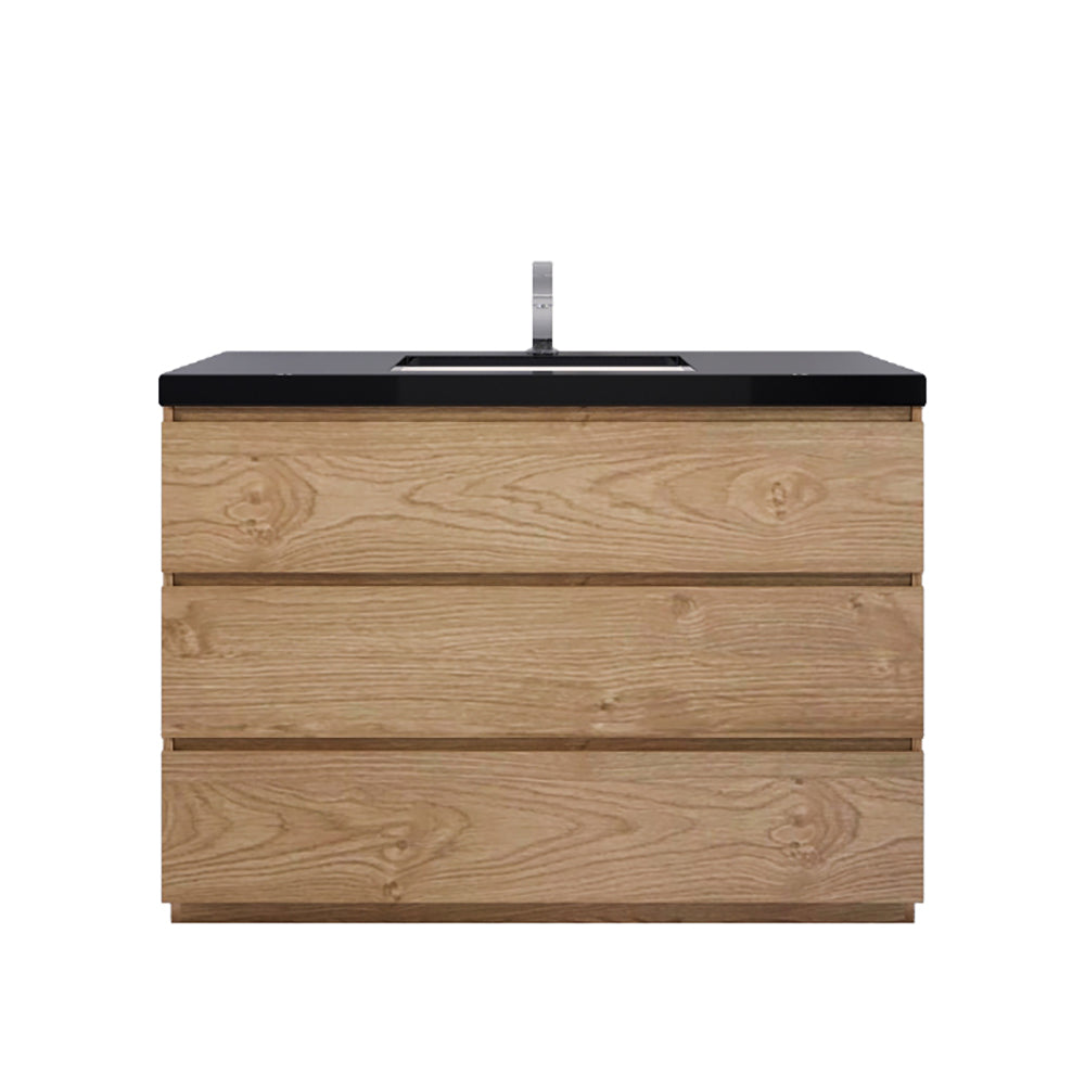 Stanley 48" New England Oak Freestanding Vanity with Reinforced Acrylic Sink