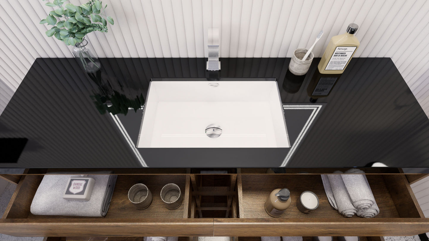 Stanley 60" Rosewood Freestanding Vanity with Reinforced Acrylic Sink