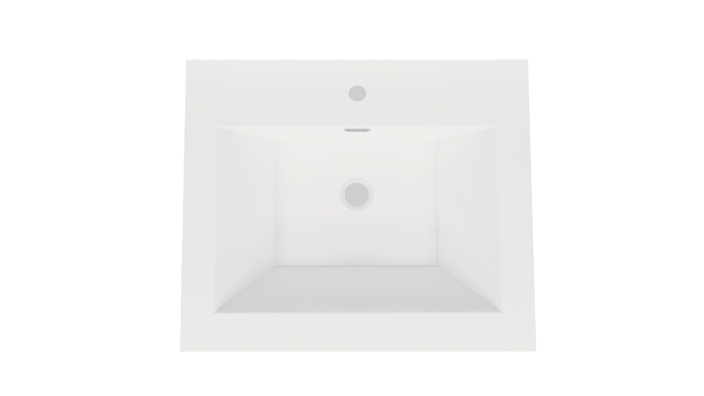 Nobel 24'' Width and 4'' Thickness Acrylic Sink