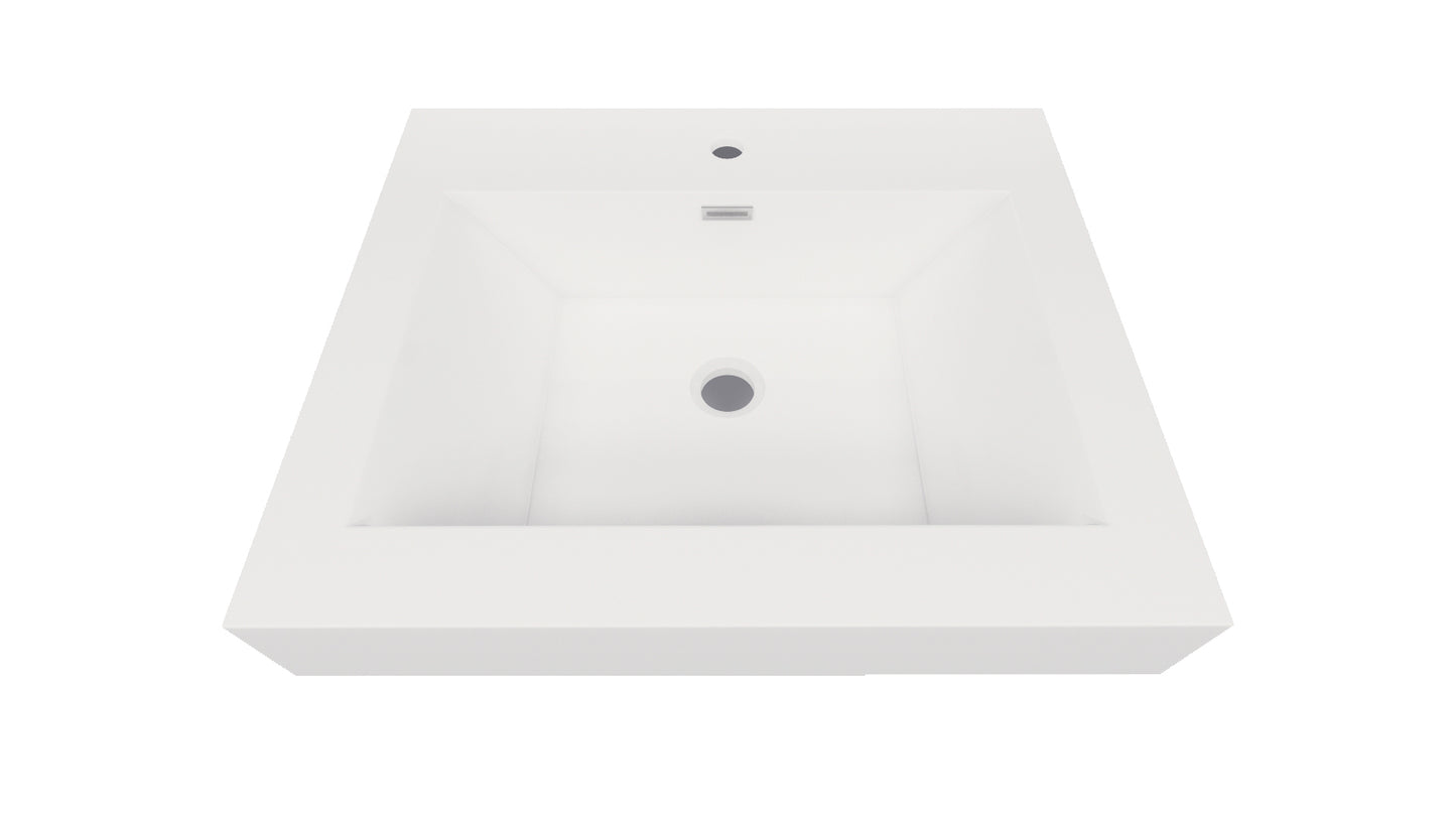 Nobel 24'' Width and 4'' Thickness Acrylic Sink