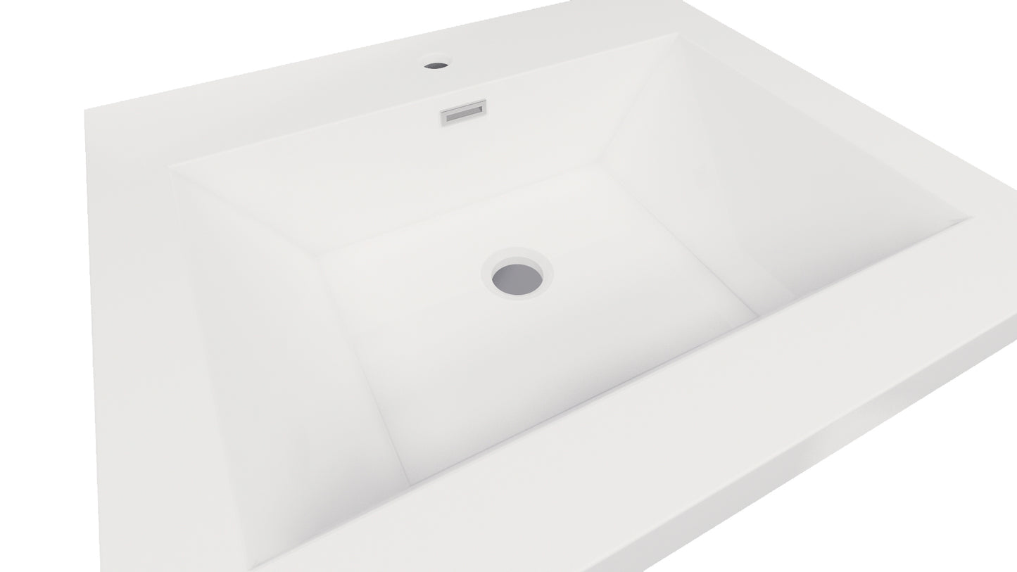Nobel 24'' Width and 4'' Thickness Acrylic Sink