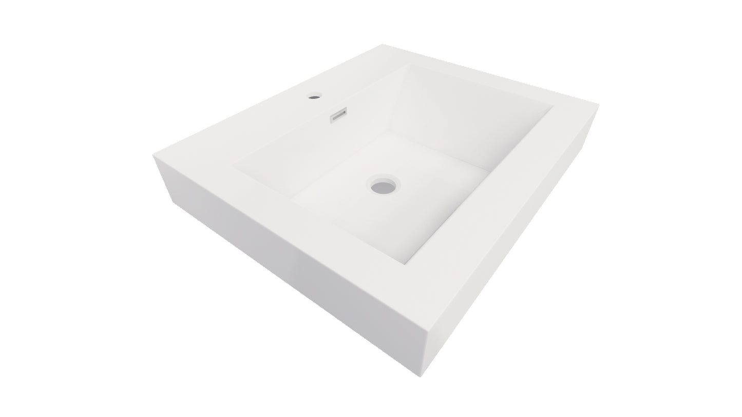 Nobel 24'' Width and 4'' Thickness Acrylic Sink